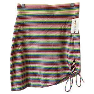 NEW TARGET PRIDE Asymmetric Mini Skirt Size Small LGBTQ Rainbow Colorful